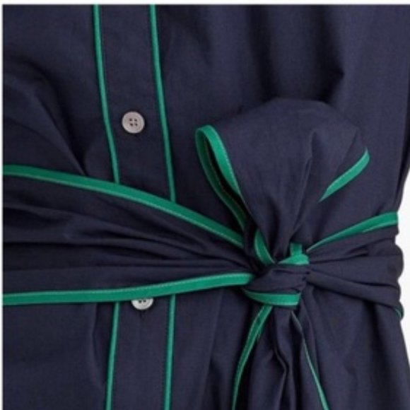 J.CREW New Cotton Poplin Dress ShirtDress Button Up Nautical Blue 10, 12 - Picture 6 of 12